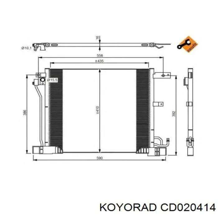 CD020414 Koyorad радіатор кондиціонера