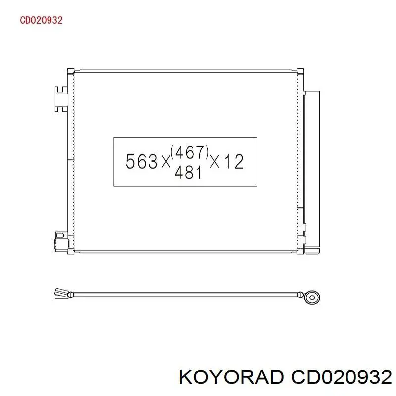 Купити CD020932 Koyorad Радіатор системи охолодження кондиціонера