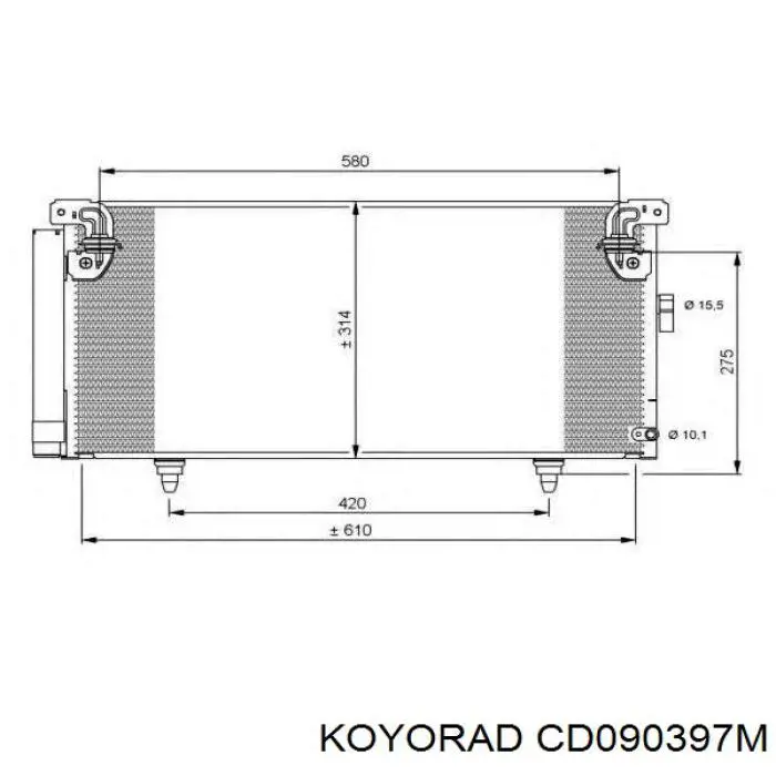 Купити CD090397M Koyorad Радіатор системи охолодження кондиціонера