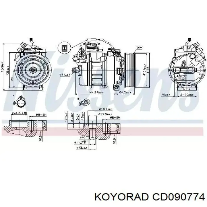 Радіатор кондиціонера CD090774 Koyorad