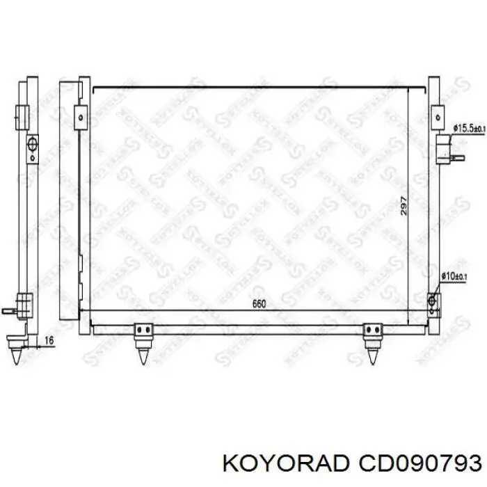 Купити CD090793 Koyorad Радіатор системи охолодження кондиціонера