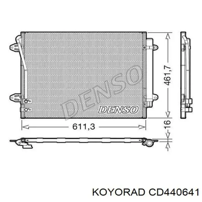 Конденсатор кондиціонера Koyorad CD440641 ціна, від 85.25 USD