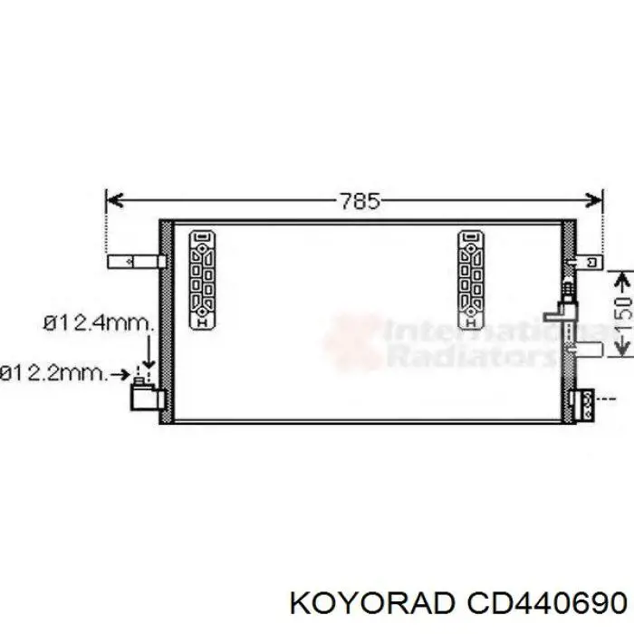 CD440690 Koyorad радіатор кондиціонера