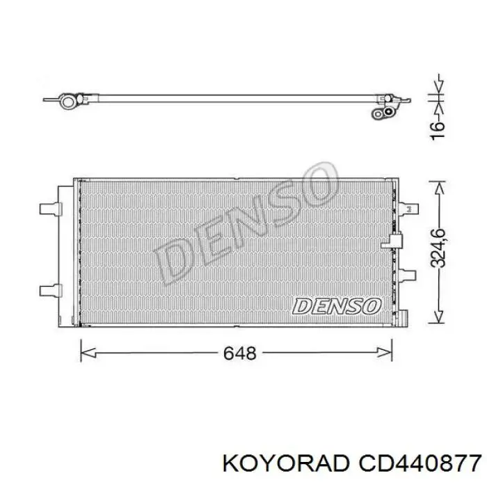 Радіатор кондиціонера CD440877 Koyorad