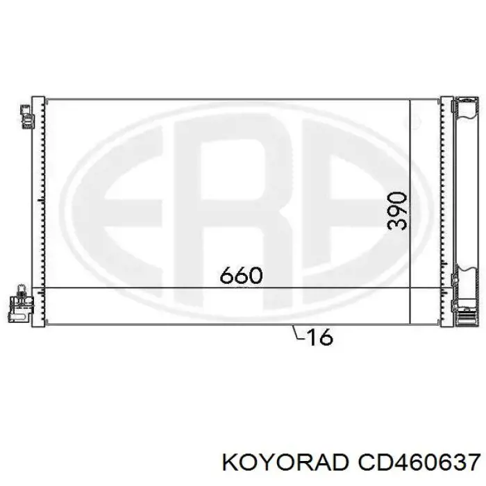 Конденсатор кондиціонера Koyorad CD460637 ціна, від 75.21 USD