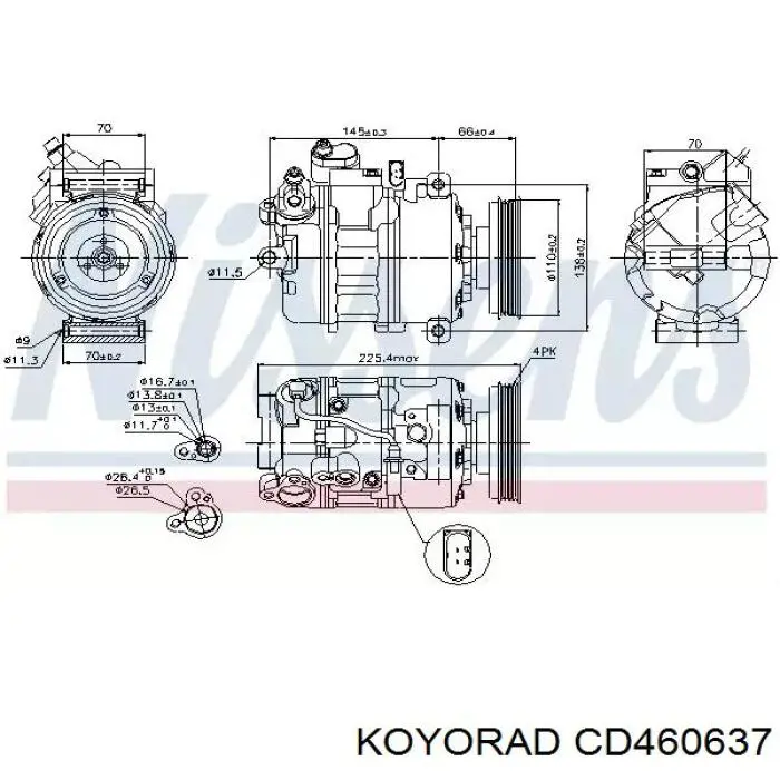 Радіатор кондиціонера CD460637 Koyorad