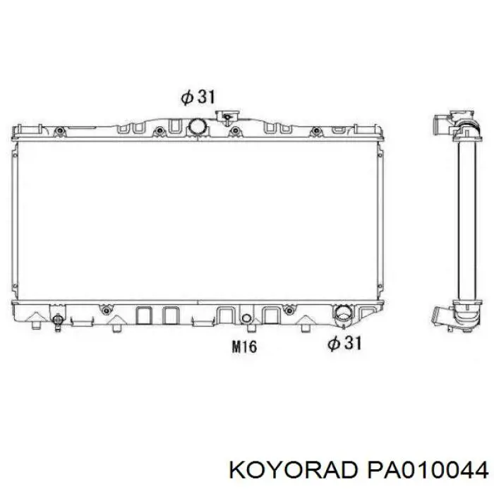 Радіатор основний Koyorad PA010044 ціна, від 491.27 USD
