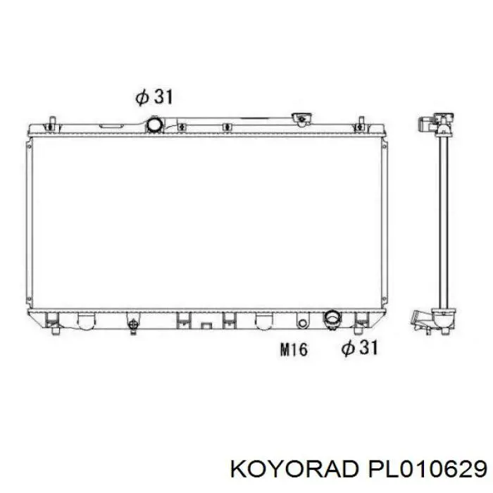 Радіатор основний Koyorad PL010629 ціна, від 81.99 USD