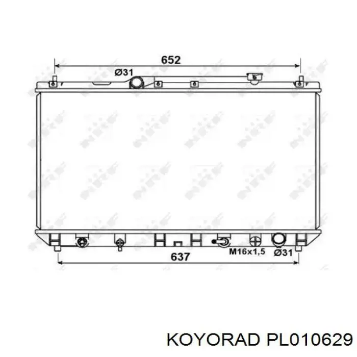 Купити PL010629 Koyorad Радіатор двигуна