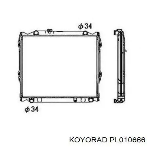 PL010666 Koyorad Радіатор охолодження двигуна