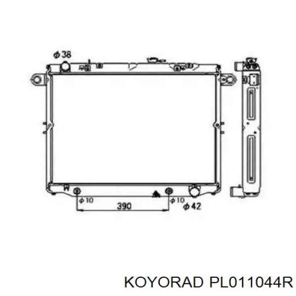 Радіатор охолодження двигуна PL011044R Koyorad