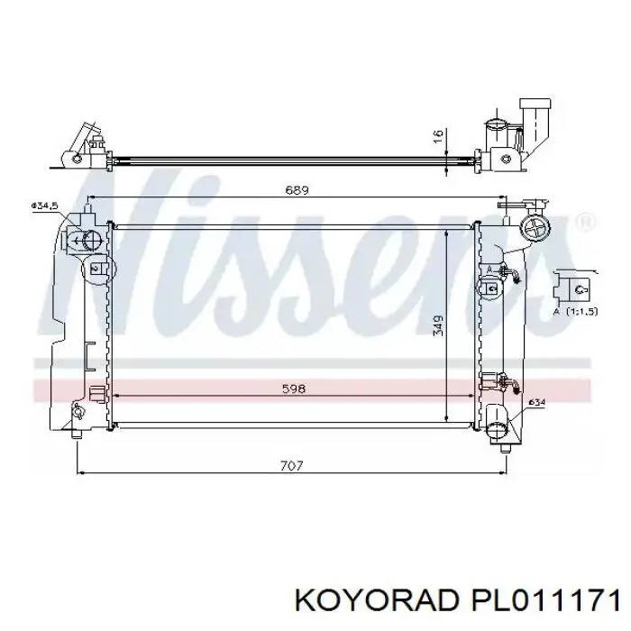 PL011171 Koyorad Радіатор охолодження двигуна