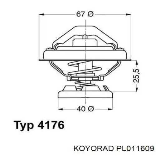 PL011609 Koyorad Радіатор охолодження двигуна