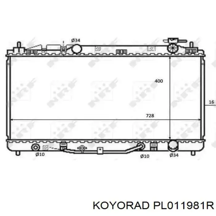 Купити PL011981R Koyorad Радіатор двигуна