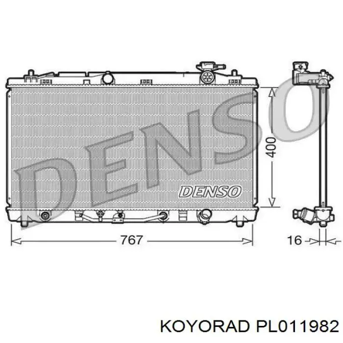 PL011982 Koyorad радіатор охолодження двигуна