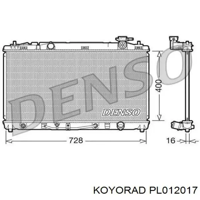 Купити PL012017 Koyorad Радіатор двигуна