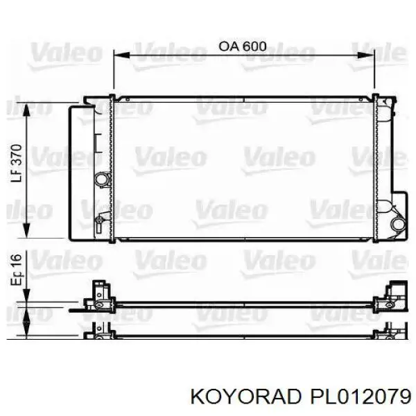 Радіатор основний Koyorad PL012079 ціна, від 70.46 USD