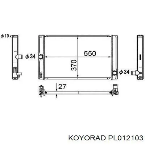 Радіатор основний Koyorad PL012103 ціна, від 89.18 USD