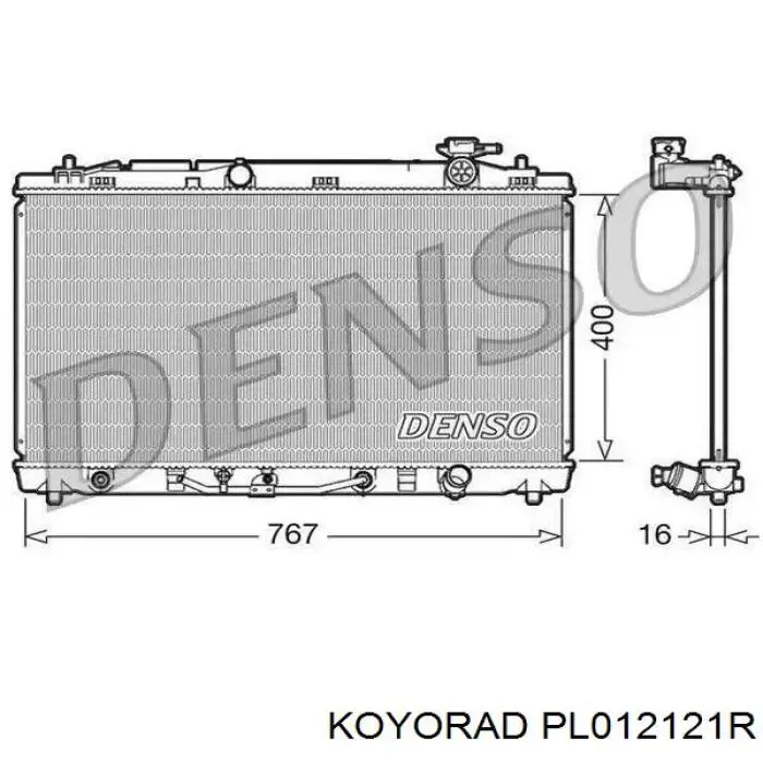 Радіатор основний Koyorad PL012121R ціна, від 108.16 USD