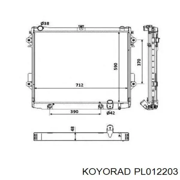 PL012203 Koyorad радіатор охолодження двигуна