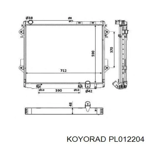 PL012204 Koyorad радіатор охолодження двигуна