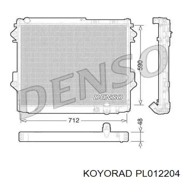 Радіатор основний Koyorad PL012204 ціна, від 280.66 USD