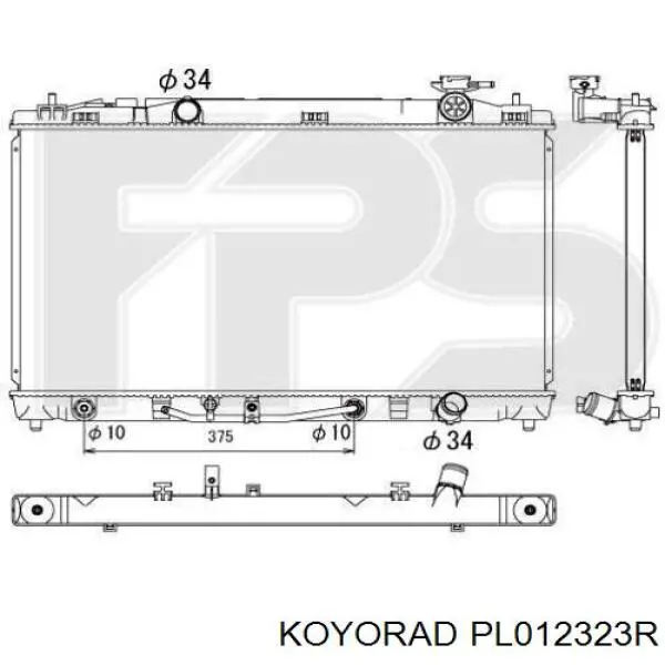 PL012323R Koyorad Радіатор охолодження двигуна