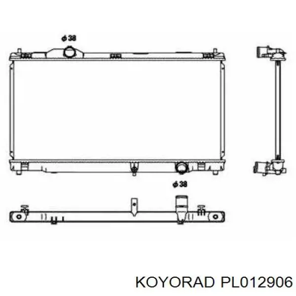 PL012906 Koyorad Радіатор охолодження двигуна