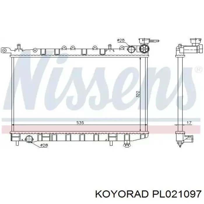 Радіатор PL021097 Koyorad