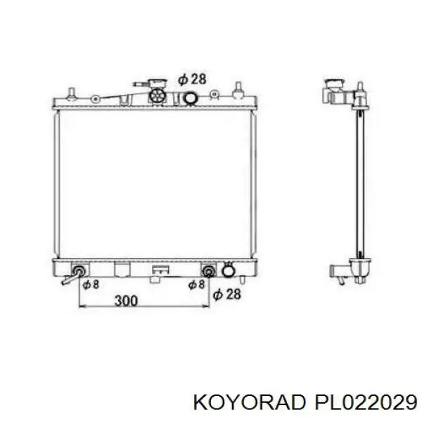 PL022029 Koyorad Радіатор охолодження двигуна