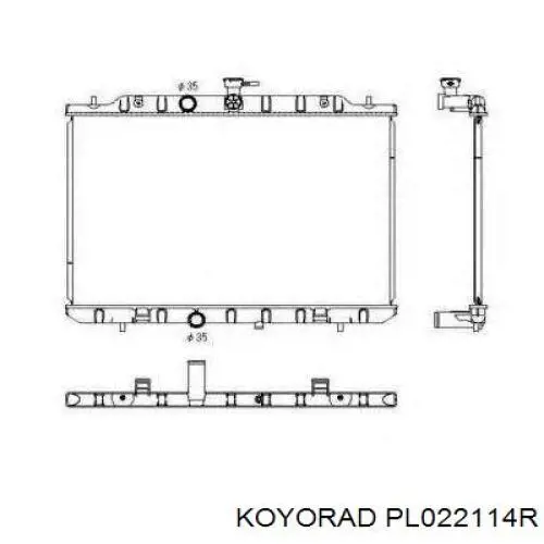 Радіатор основний Koyorad PL022114R ціна, від 135.48 USD