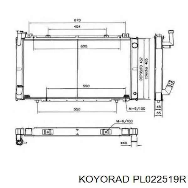 Радіатор основний Koyorad PL022519R ціна, від 173.47 USD