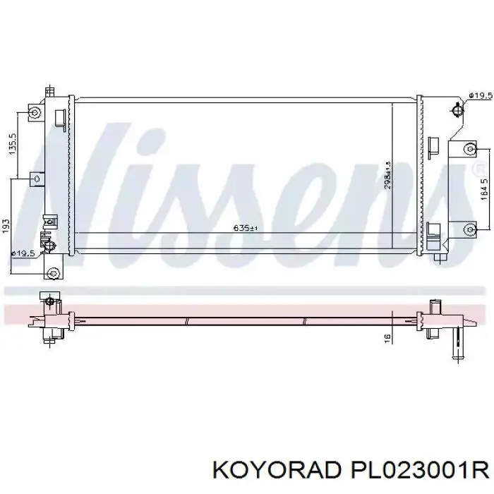 Купити PL023001R Koyorad Радіатор двигуна