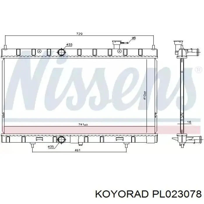 PL023078 Koyorad радіатор охолодження двигуна