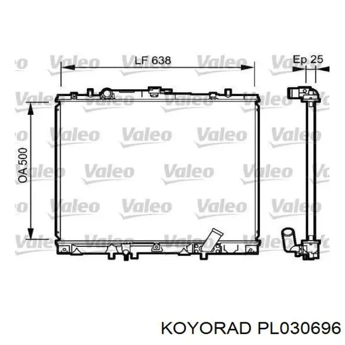 Купити PL030696 Koyorad Радіатор двигуна