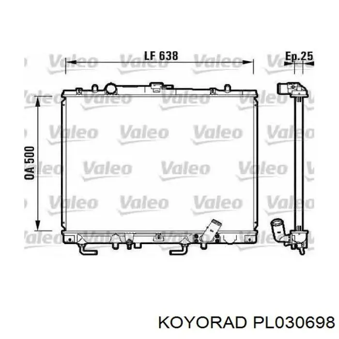 Радіатор основний Koyorad PL030698 ціна, від 107.02 USD
