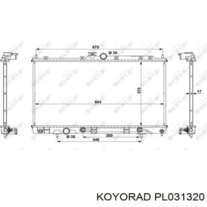 PL031320 Koyorad Радіатор охолодження двигуна