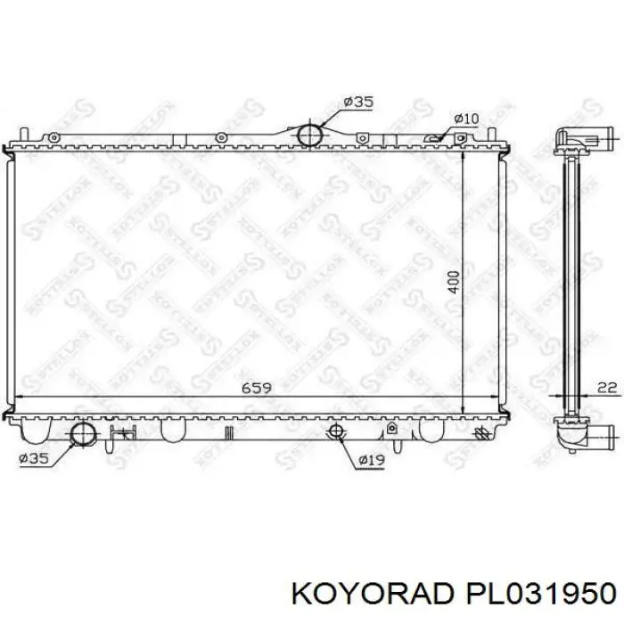 PL031950 Koyorad Радіатор охолодження двигуна