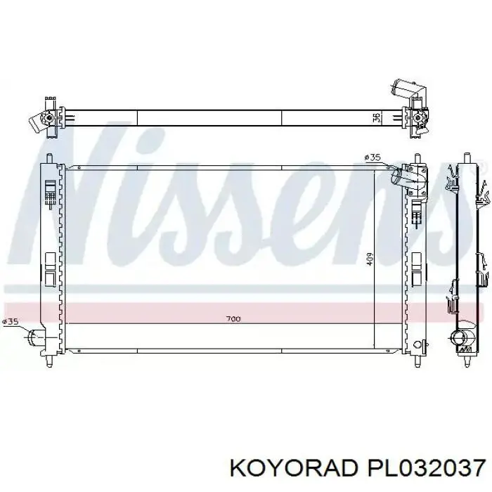 Радіатор PL032037 Koyorad
