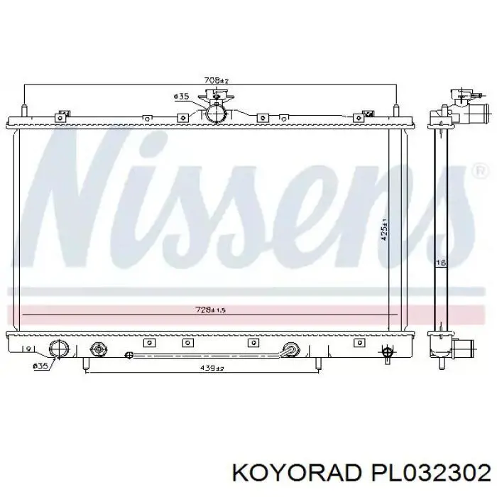 Купити PL032302 Koyorad Радіатор двигуна