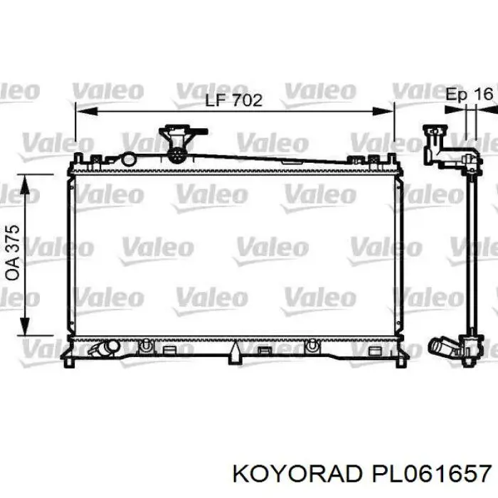 Купити PL061657 Koyorad Радіатор двигуна