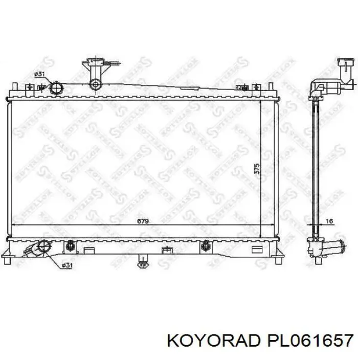 PL061657 Koyorad Радіатор охолодження двигуна