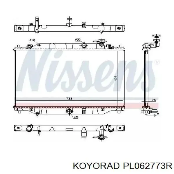 PL062773R Koyorad Радіатор охолодження двигуна