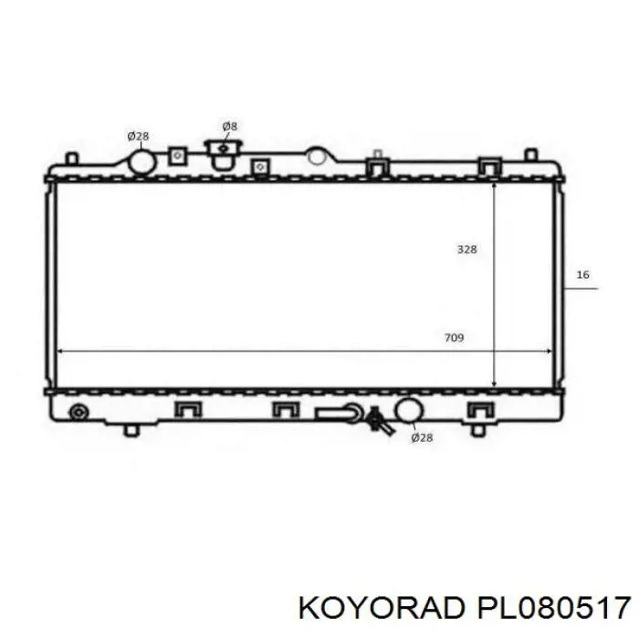 PL080517 Koyorad Радіатор охолодження двигуна