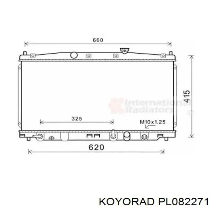 Радіатор 19010RBJ004 Honda