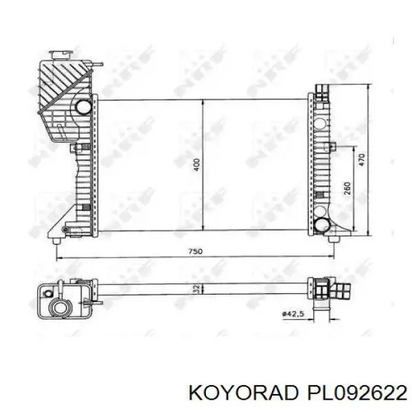 PL092622 Koyorad Радіатор охолодження двигуна