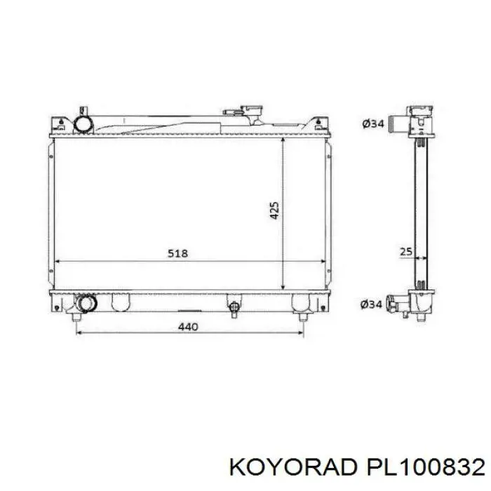 Радіатор PL100832 Koyorad