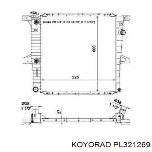 Радіатор PL321269 Koyorad