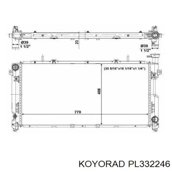Радіатор основний Koyorad PL332246 ціна, від 171.35 USD