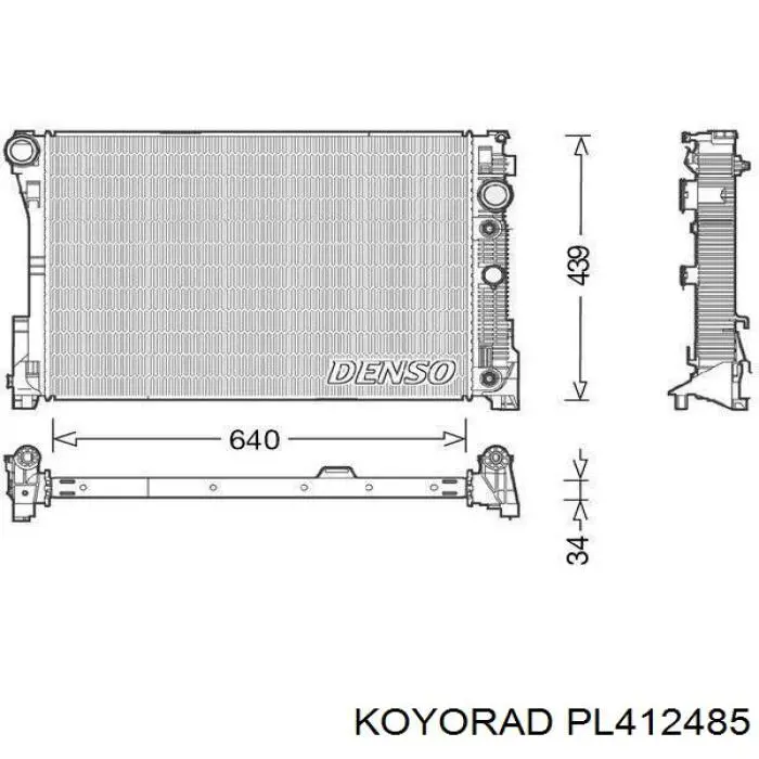 Радіатор основний Koyorad PL412485 ціна, від 171.41 USD